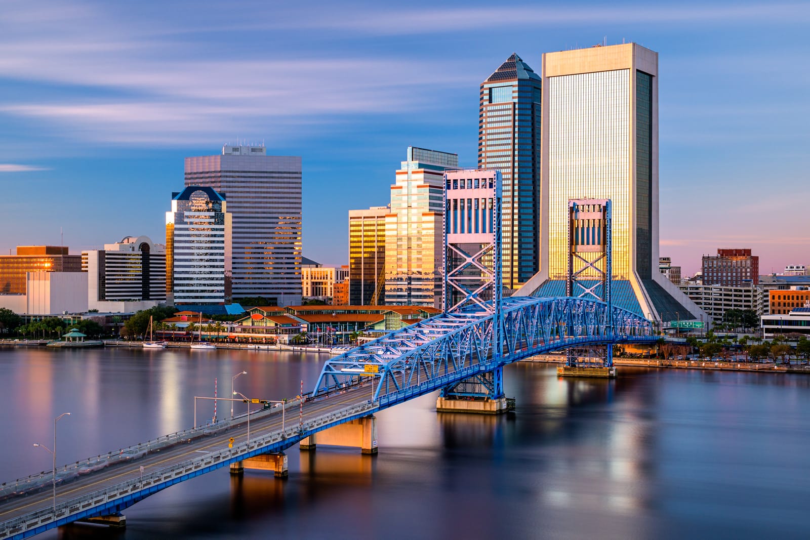 The downtown Jacksonville, Florida city skyline